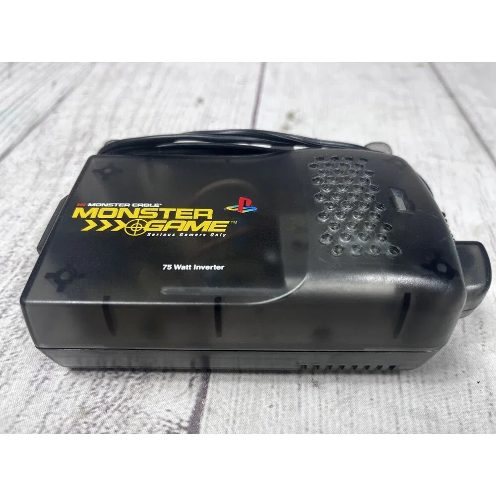 Monster Cable PlayStation 75w Power Inverter 12v Car PS1 PS2 Sony TESTED WORKING